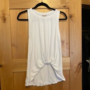 DYI white super soft tank with knot, size XS